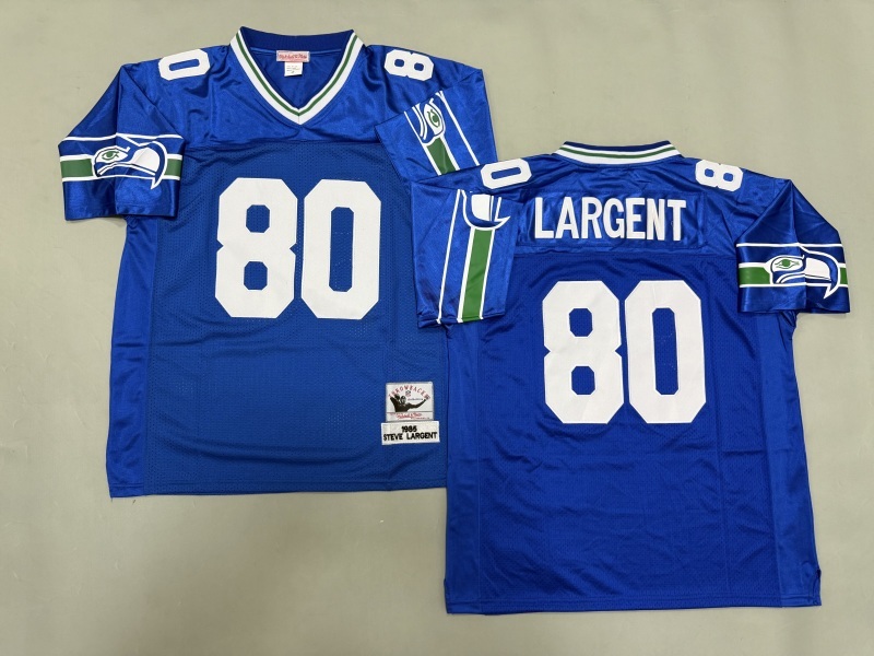 Men 2025 Seattle Seahawks #80 Largent blue Throwback Limited NFL Jersey style 001->seattle seahawks->NFL Jersey
